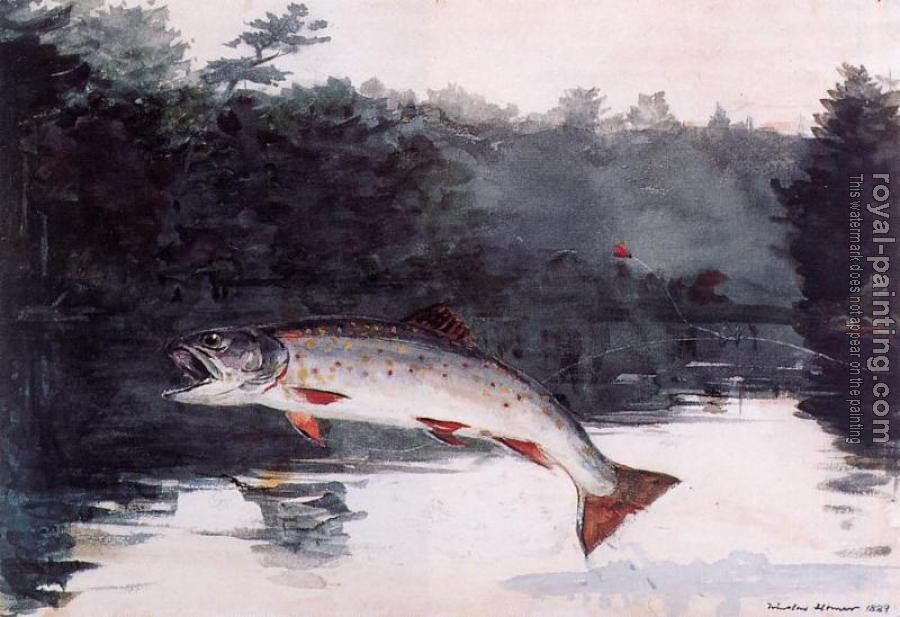 Winslow Homer : Leaping Trout III